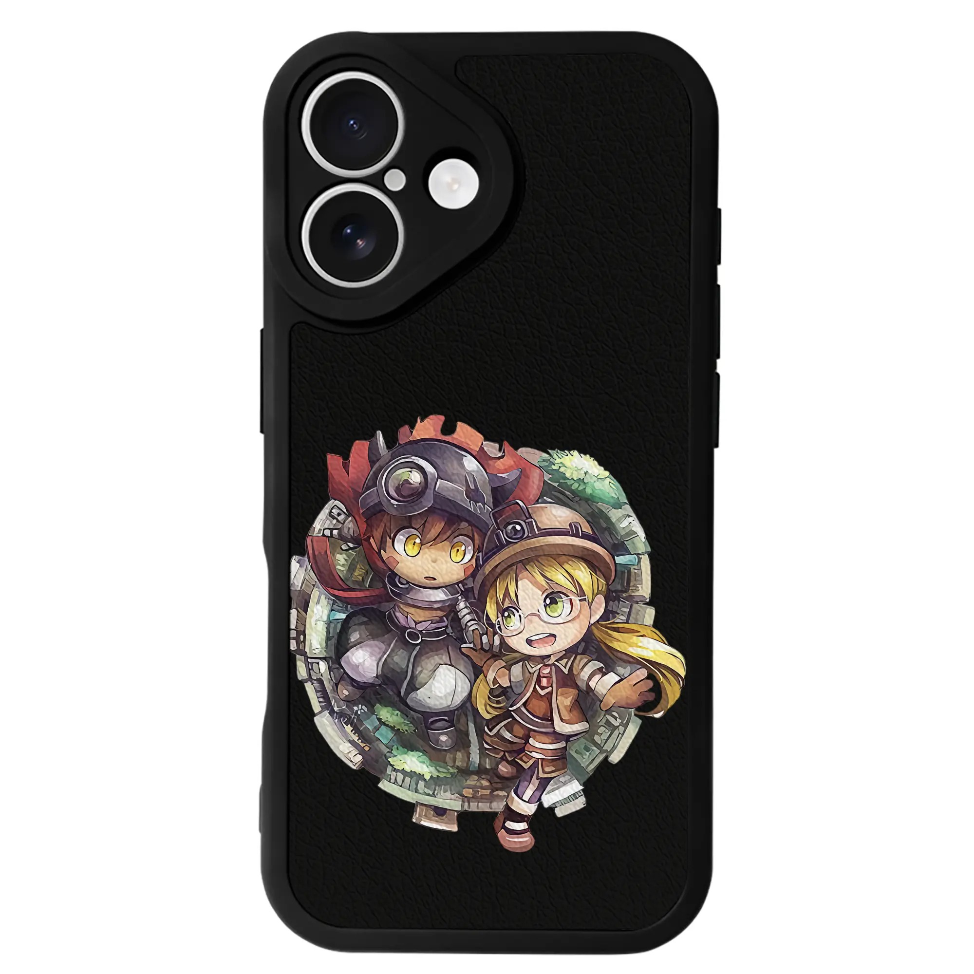 メイドインアビス グッズ,レグ - IPhone 16シリーズ対応 ・ シリコンスマホケース ・ レザー調 ・ 高精度フィット ・ 耐衝撃 ・ ワイヤレス充電対応 ・ 精密カット